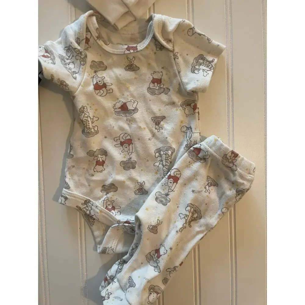 Disney Baby Clothing Bundle Pooh Mickey Bodysuits Pants Mix‎ Match Newborn 0/3